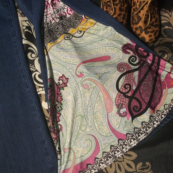 667 jeaniemade Size 12 Lee Bell-bottoms - Picture 3 of 3